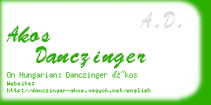 akos danczinger business card